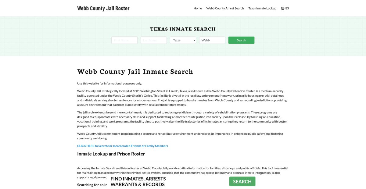 Preview of webbcountyjail.org