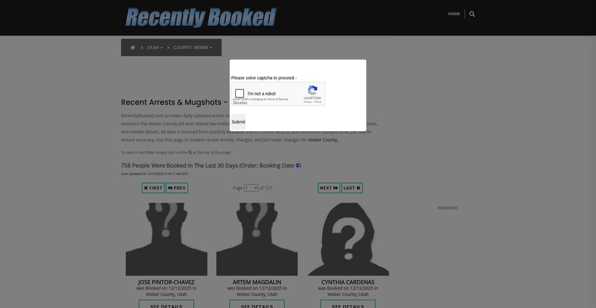 Preview of recentlybooked.com
