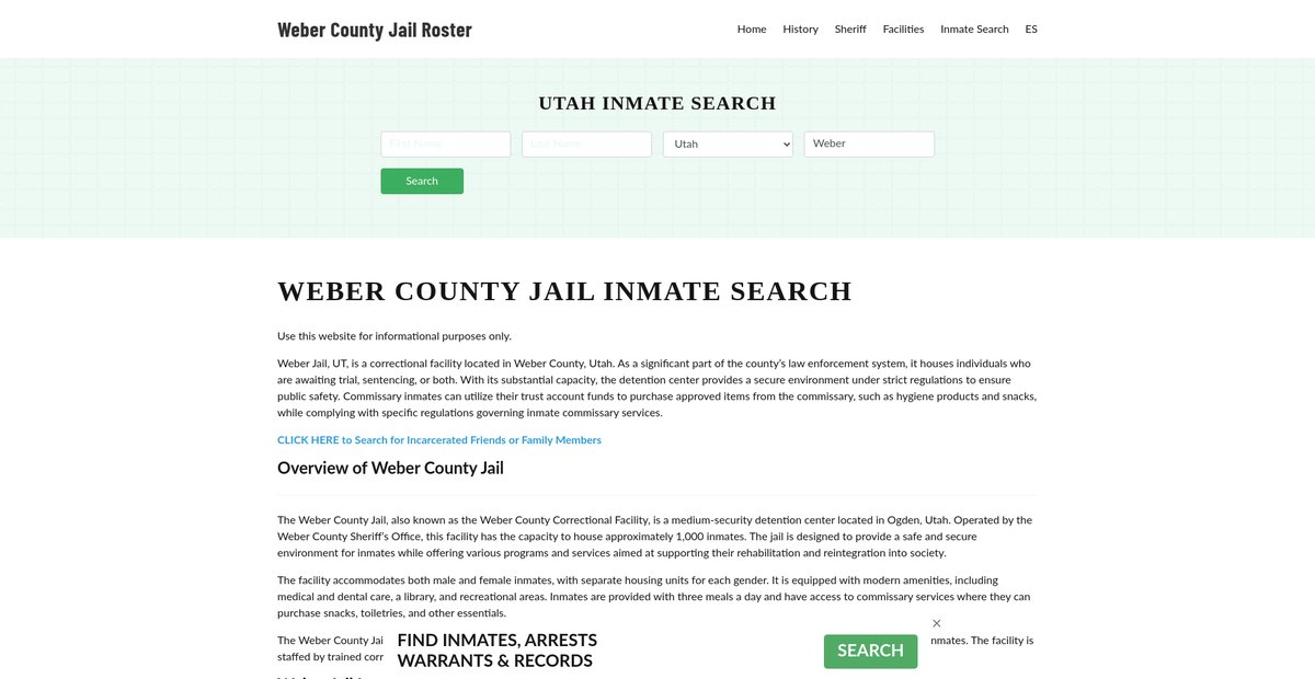 Preview of webercountyjail.org