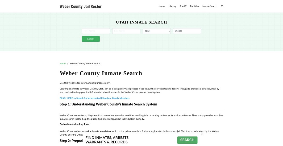 Preview of webercountyjail.org
