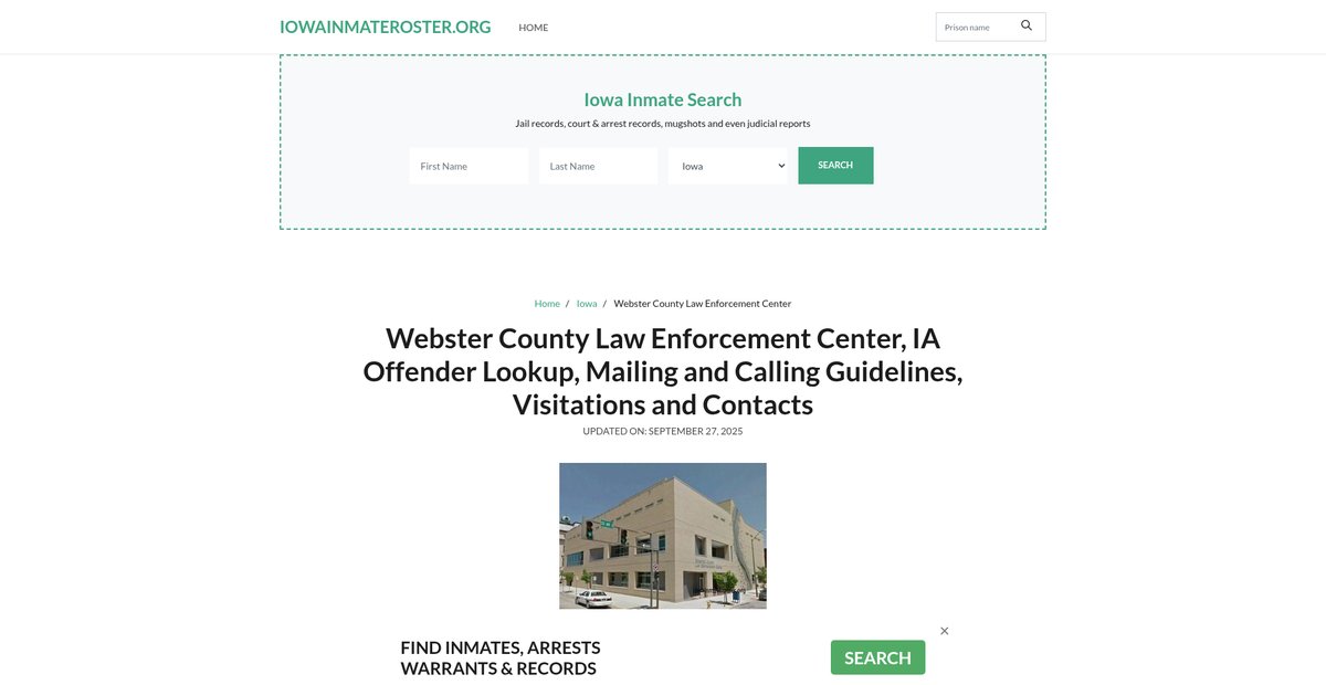 Preview of iowainmateroster.org