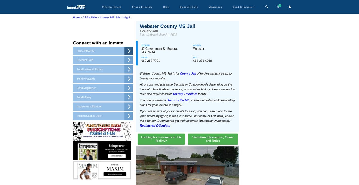 Preview of inmateaid.com