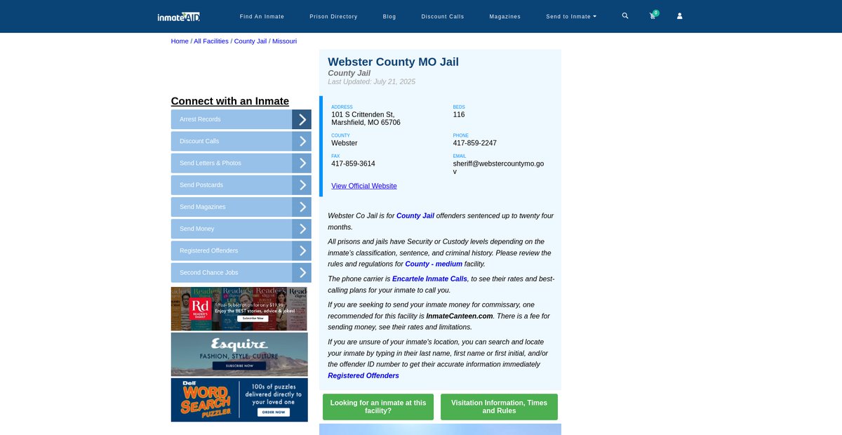 Preview of inmateaid.com