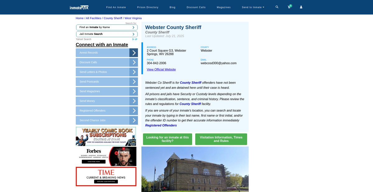 Preview of inmateaid.com
