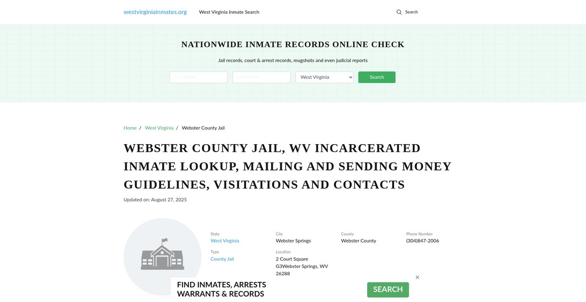 Preview of westvirginiainmates.org