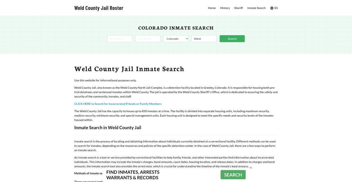 Preview of weldcountyjail.org