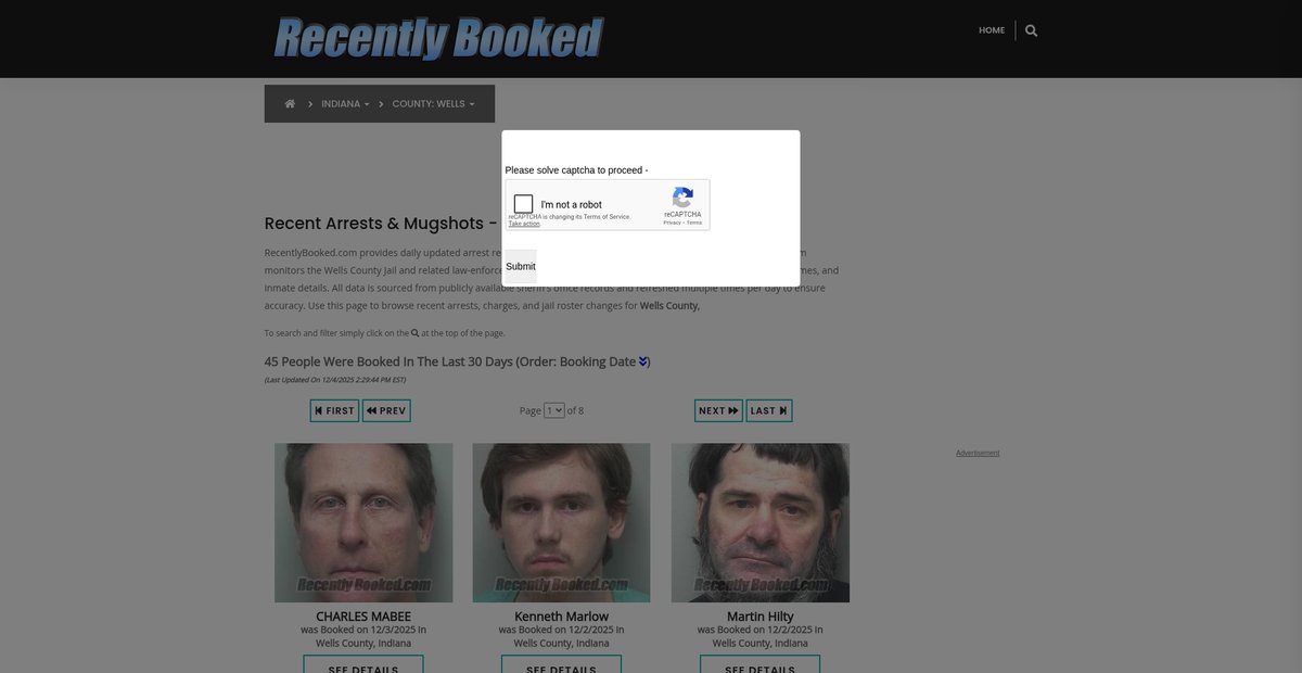 Preview of recentlybooked.com
