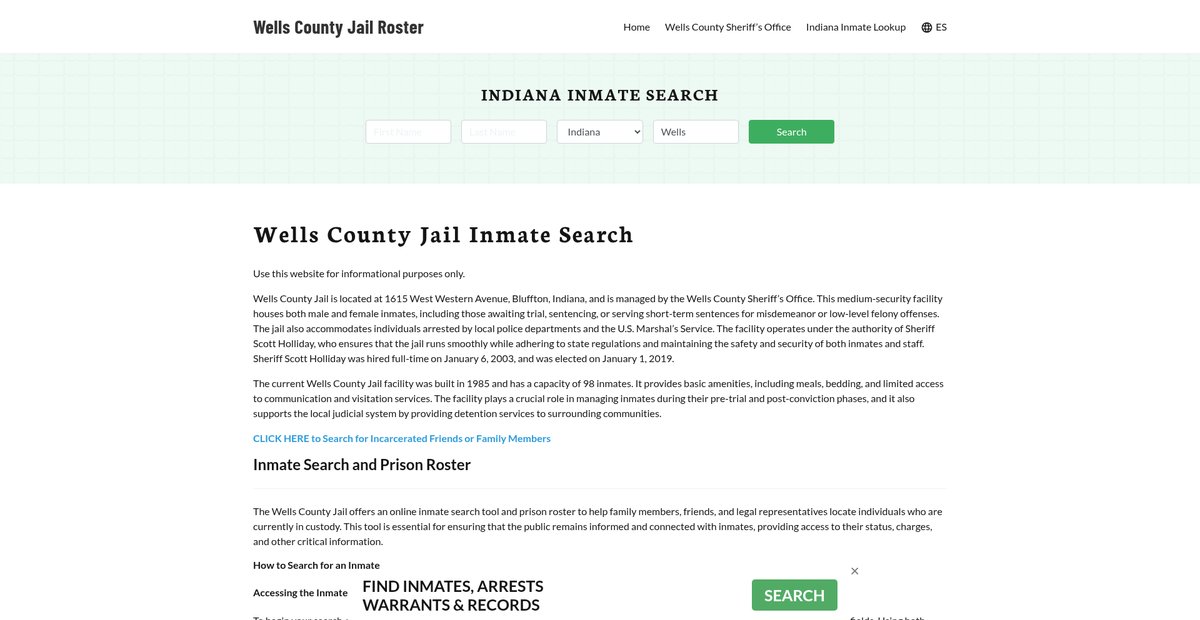 Preview of wellscountyjail.org