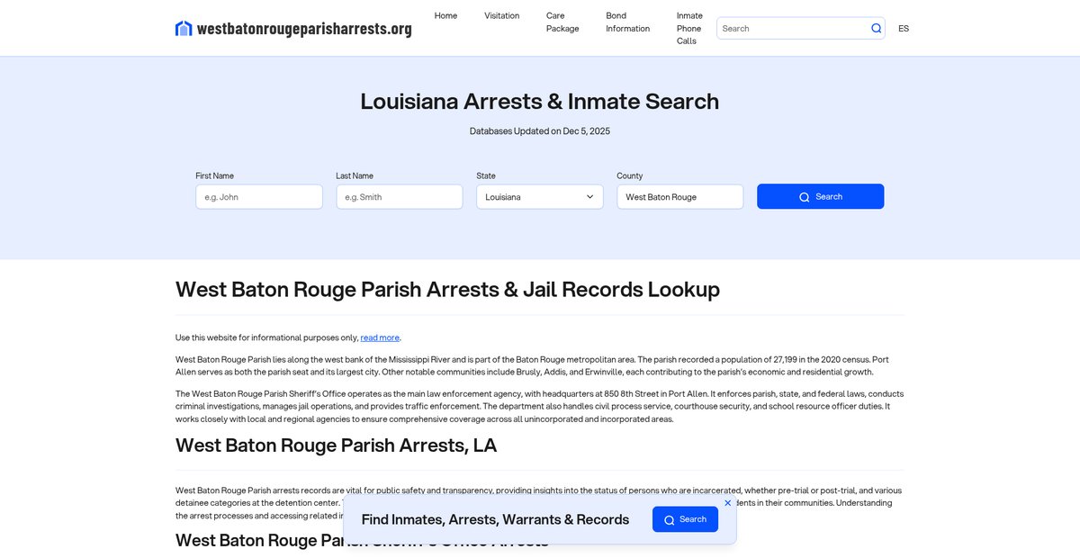 Preview of westbatonrougeparisharrests.org