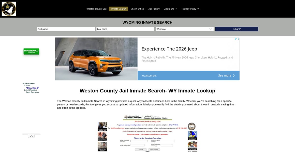 Preview of westoncountyjails.org