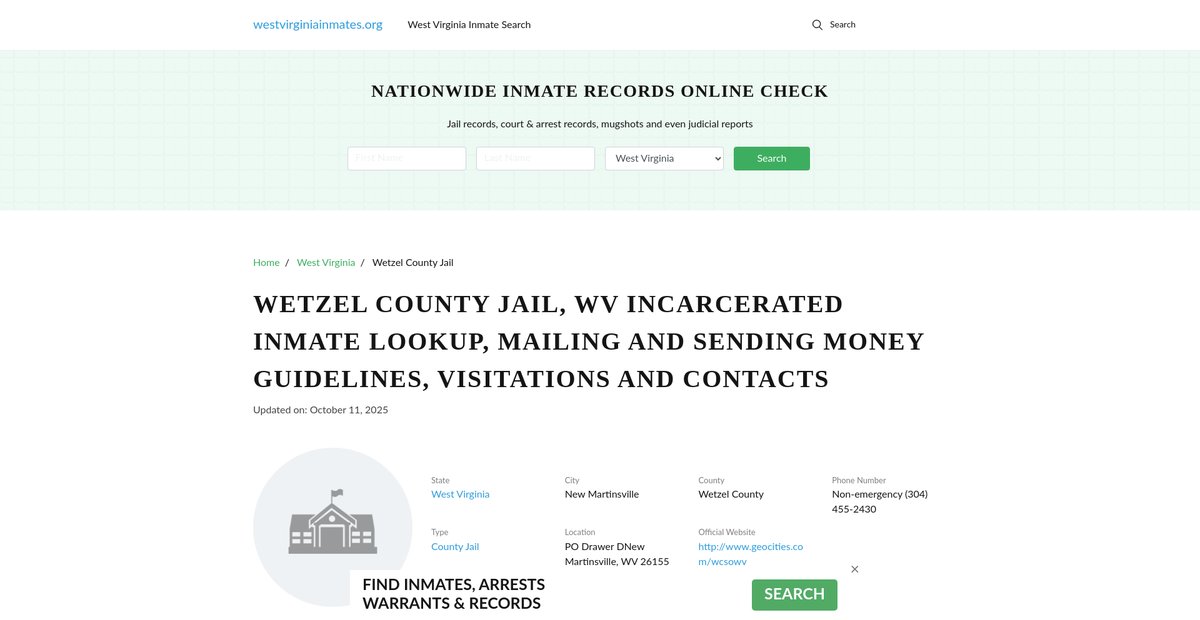 Preview of westvirginiainmates.org