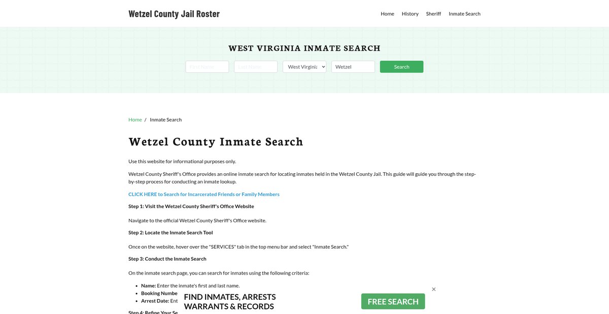 Preview of wetzelcountyjail.org
