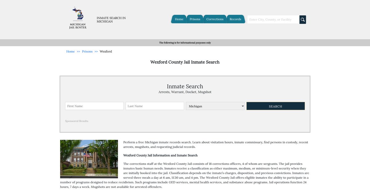 Preview of michiganjailroster.com