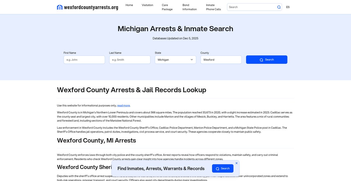 Preview of wexfordcountyarrests.org