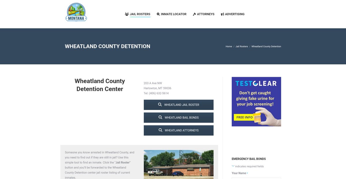 Preview of montanajailroster.com