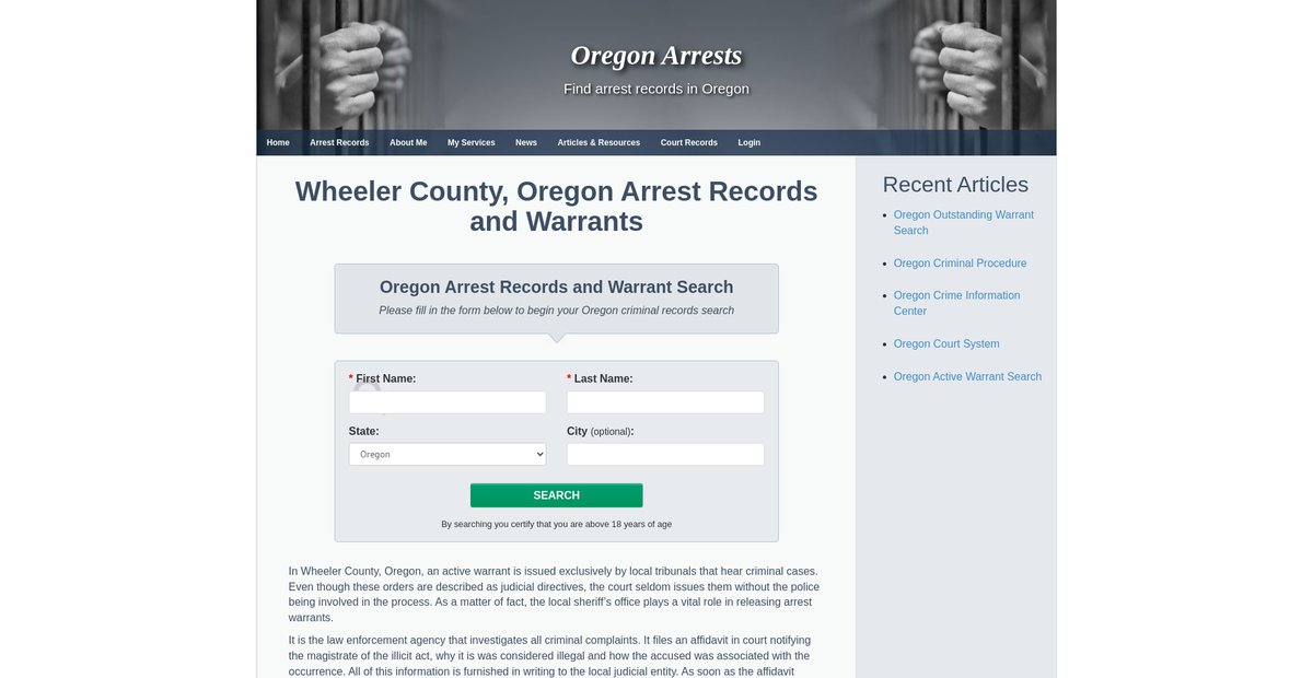 Preview of oregonarrest.org