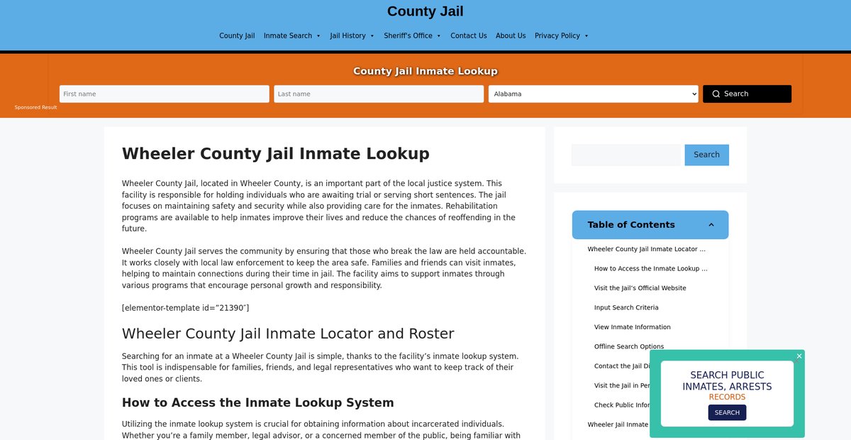 Preview of wheeler.countyjail.org