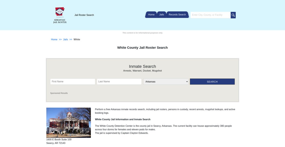Preview of arkansasjailroster.com