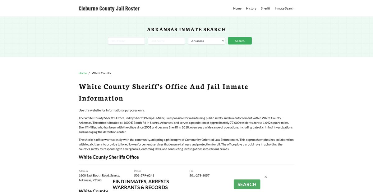 Preview of cleburnecountysheriff.com