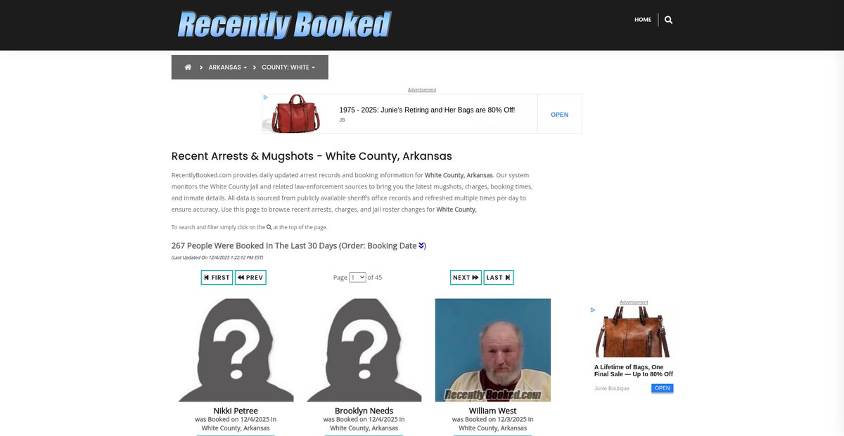 Preview of recentlybooked.com