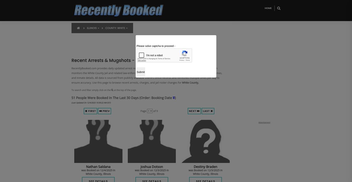 Preview of recentlybooked.com