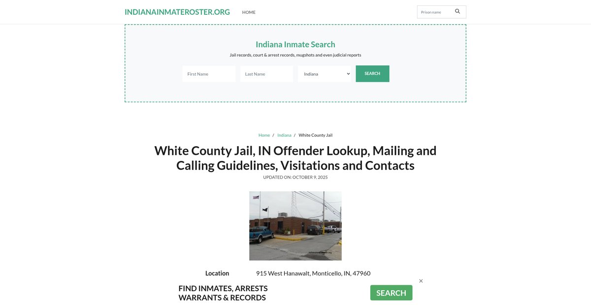 Preview of indianainmateroster.org