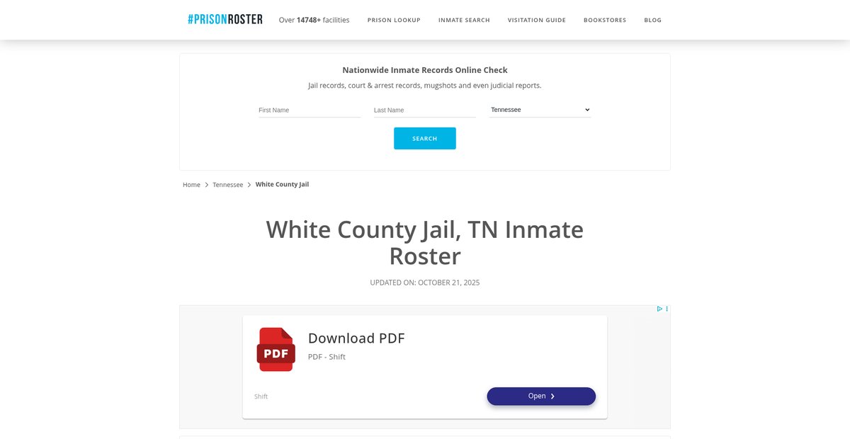 Preview of prisonroster.com