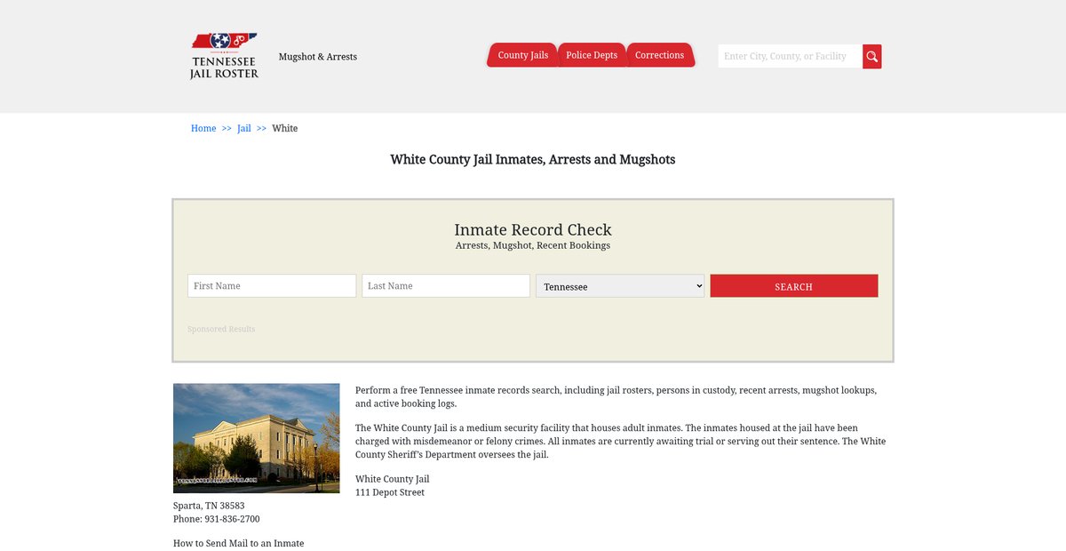 Preview of tennesseejailroster.com