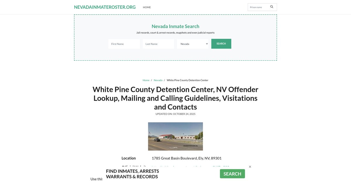 Preview of nevadainmateroster.org