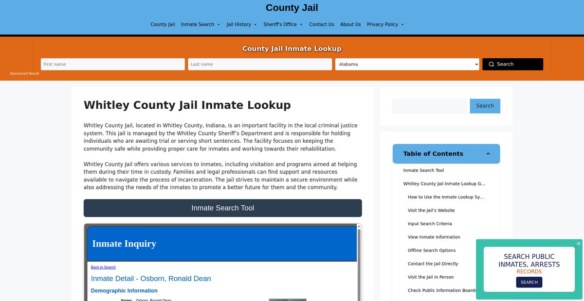 Preview of whitley.countyjail.org
