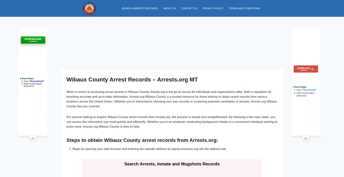 Preview of wibaux.arrests-org.com