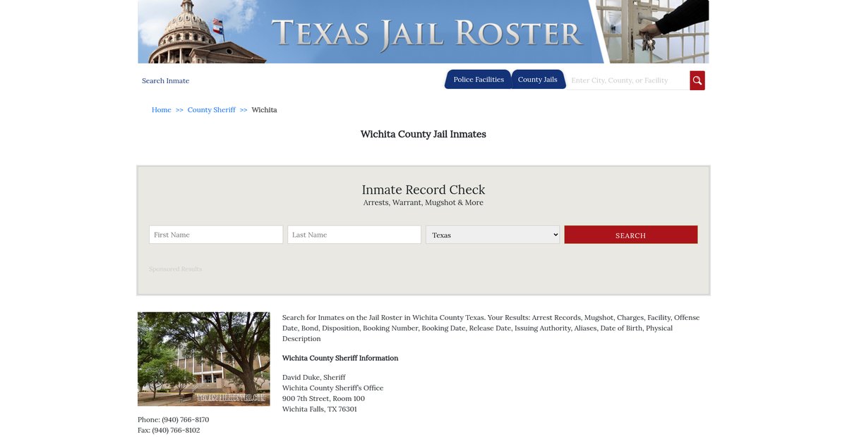 Preview of texasjailroster.com