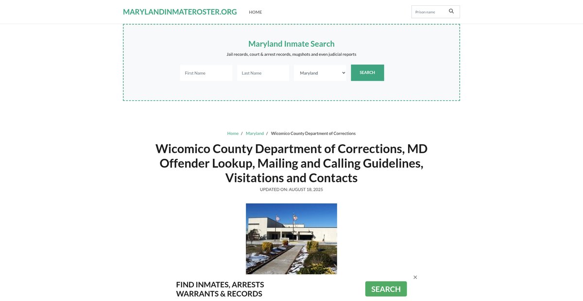 Preview of marylandinmateroster.org