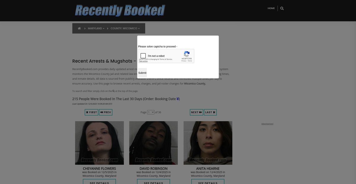 Preview of recentlybooked.com