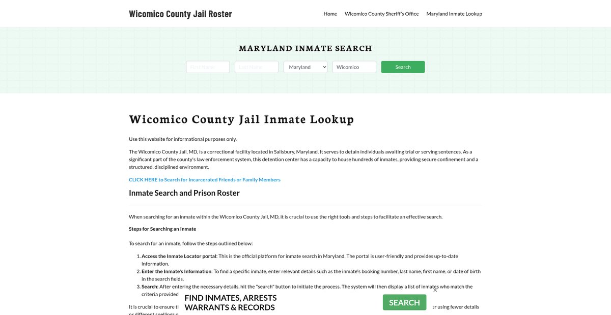 Preview of wicomicocountyjail.org