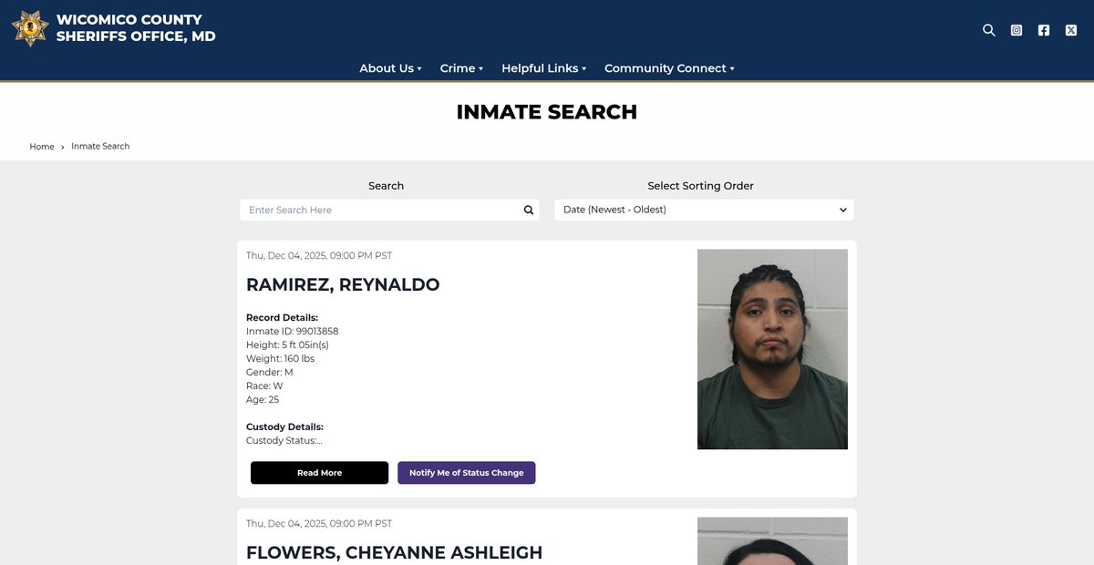 Preview of wicomicosheriff.com