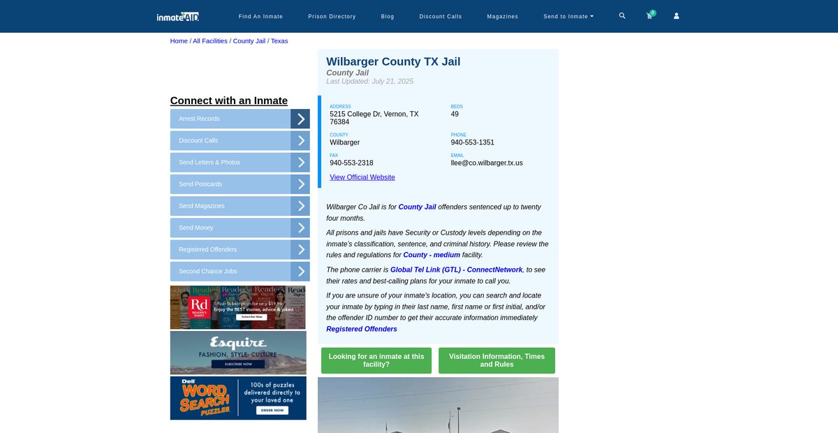 Preview of inmateaid.com