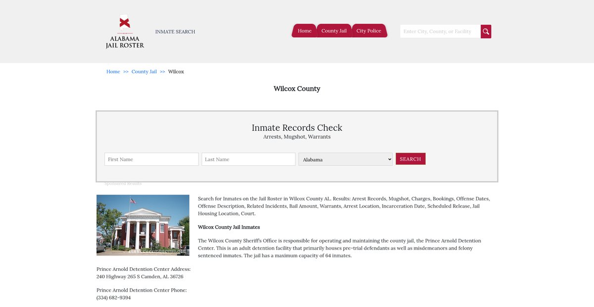 Preview of alabamajailroster.com