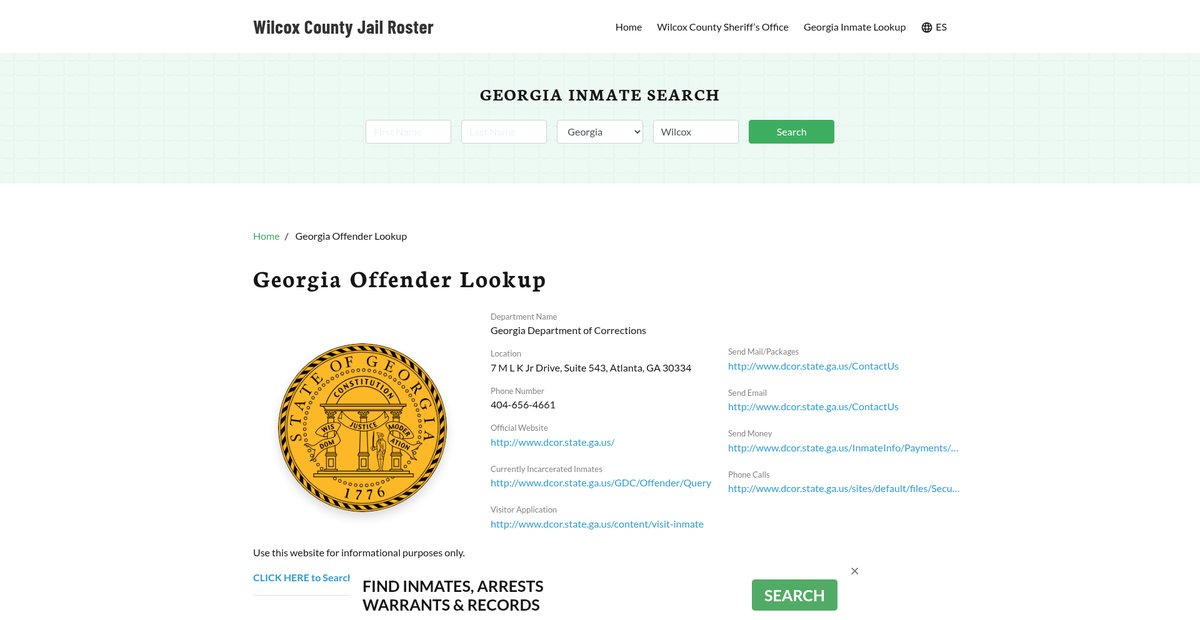 Preview of wilcoxcountyjail.org