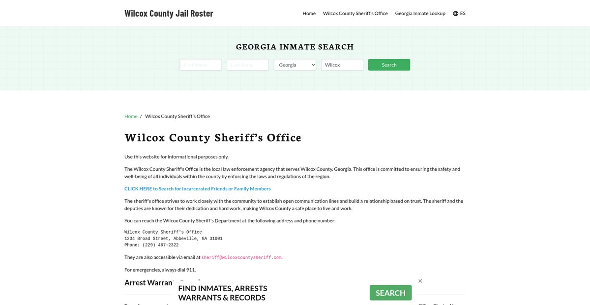 Preview of wilcoxcountyjail.org