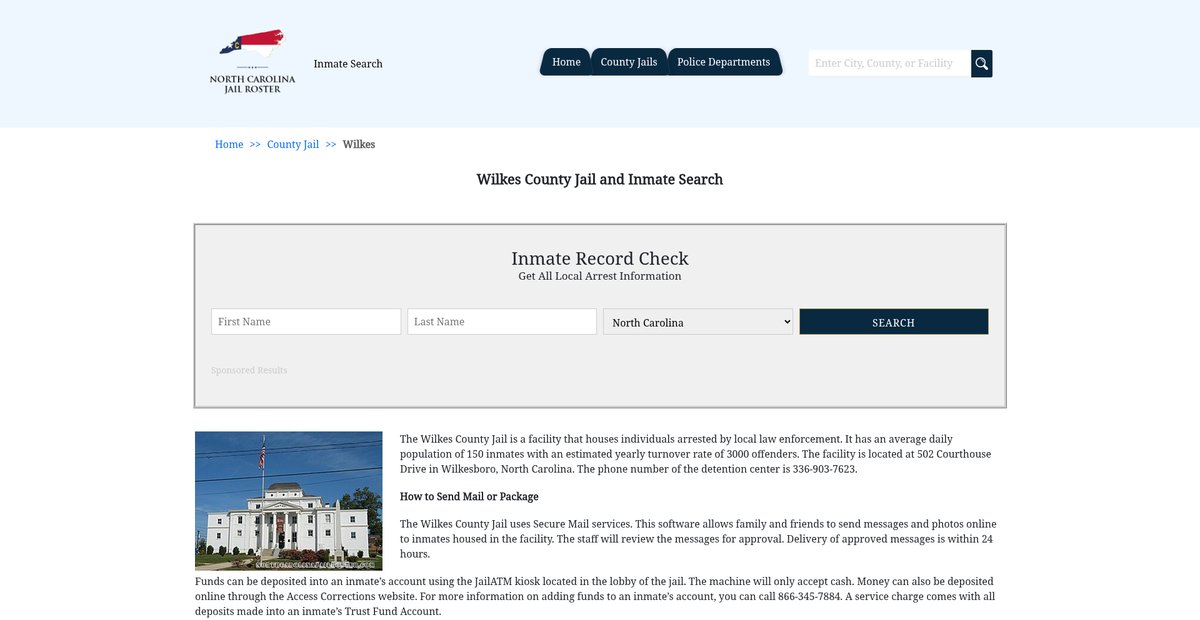 Preview of northcarolinajailroster.com