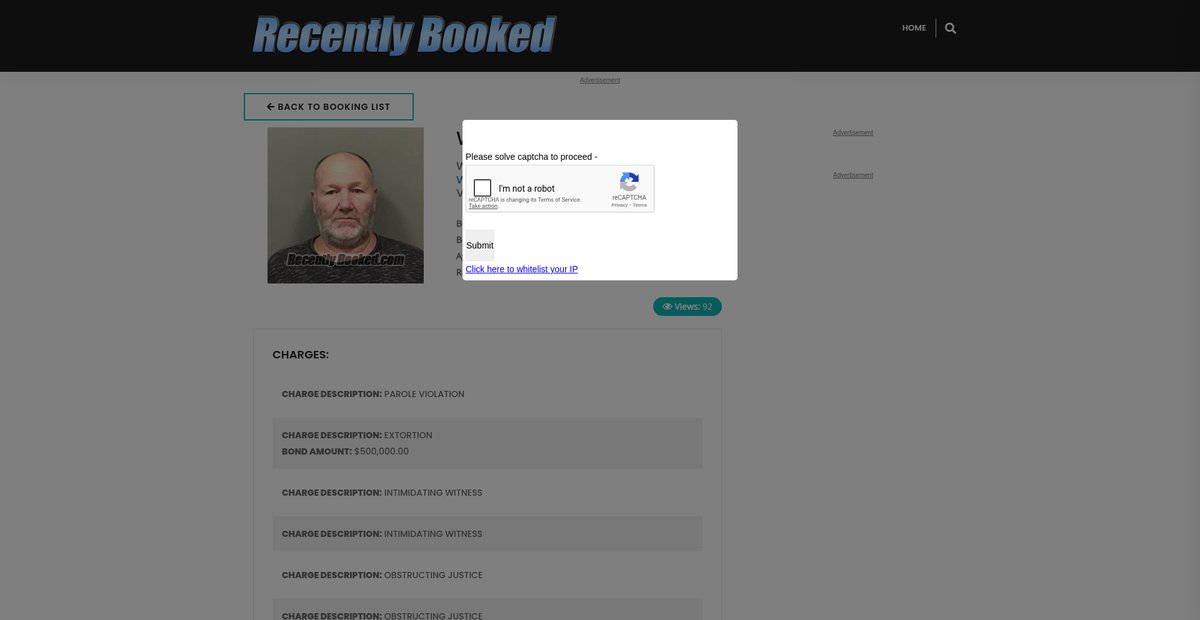 Preview of recentlybooked.com
