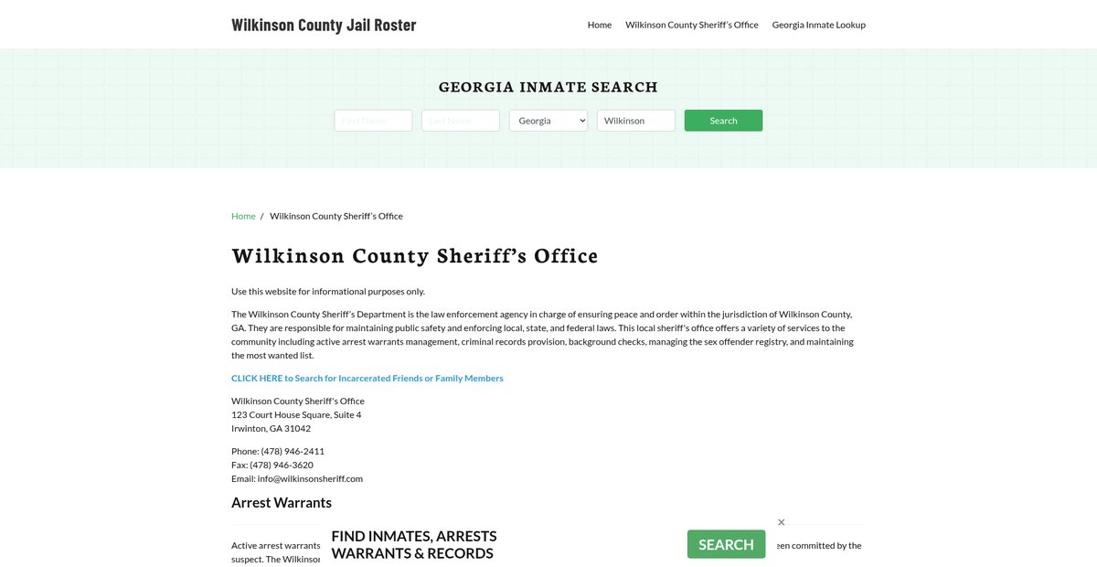 Preview of wilkinsoncountyjail.org