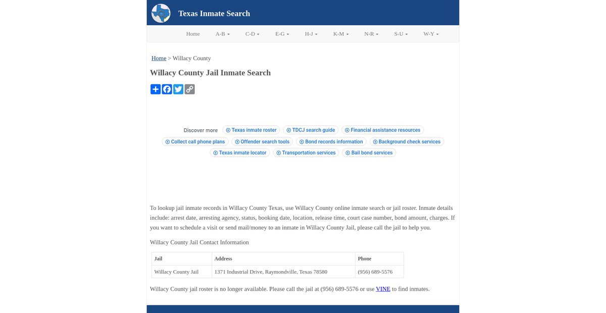 Preview of inmatesearchtx.org