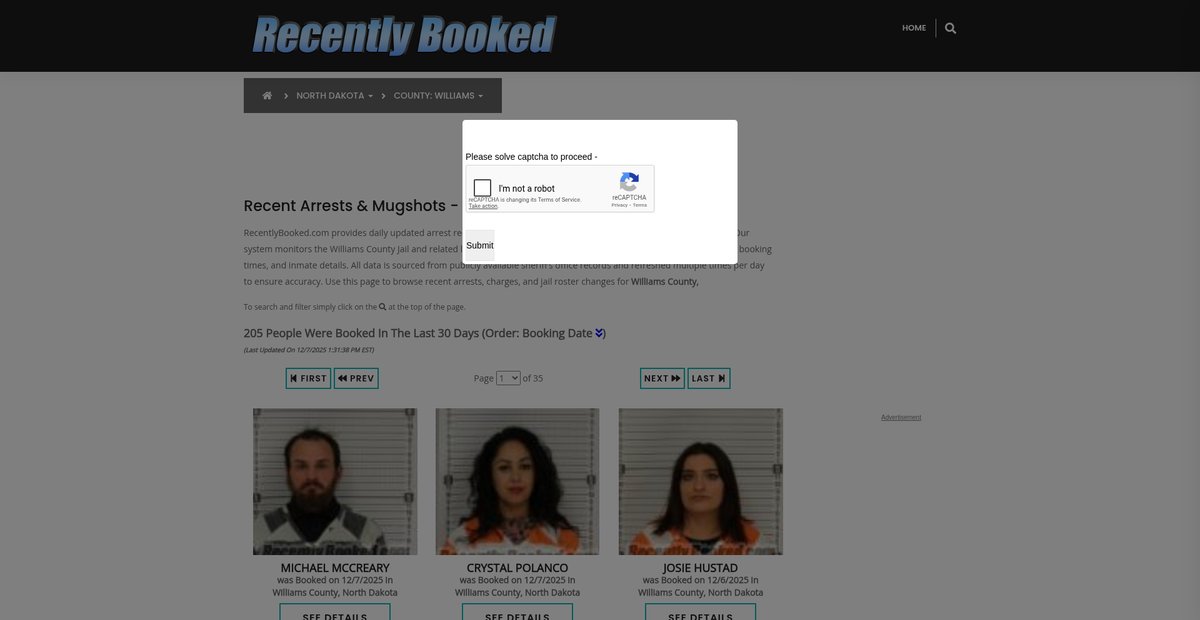 Preview of recentlybooked.com