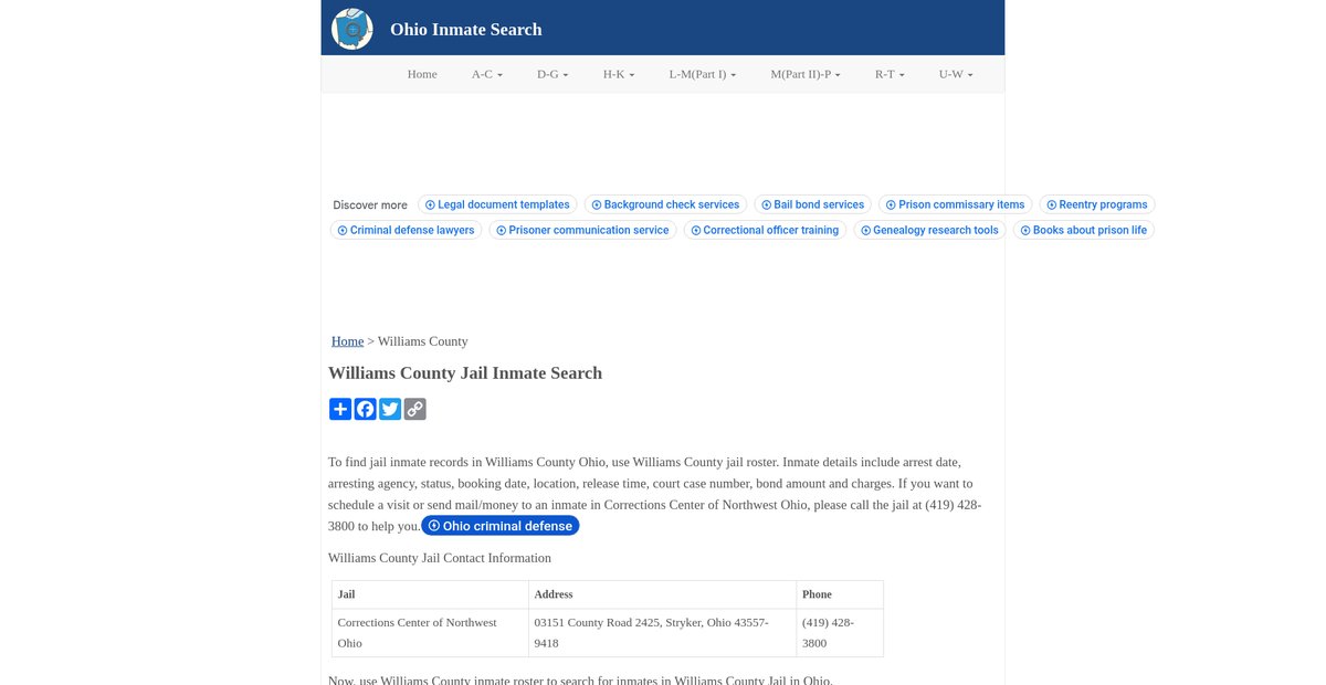 Preview of inmatesearchoh.org