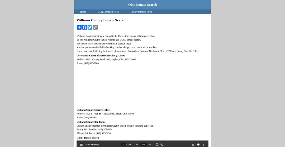 Preview of inmatesearchohio.org