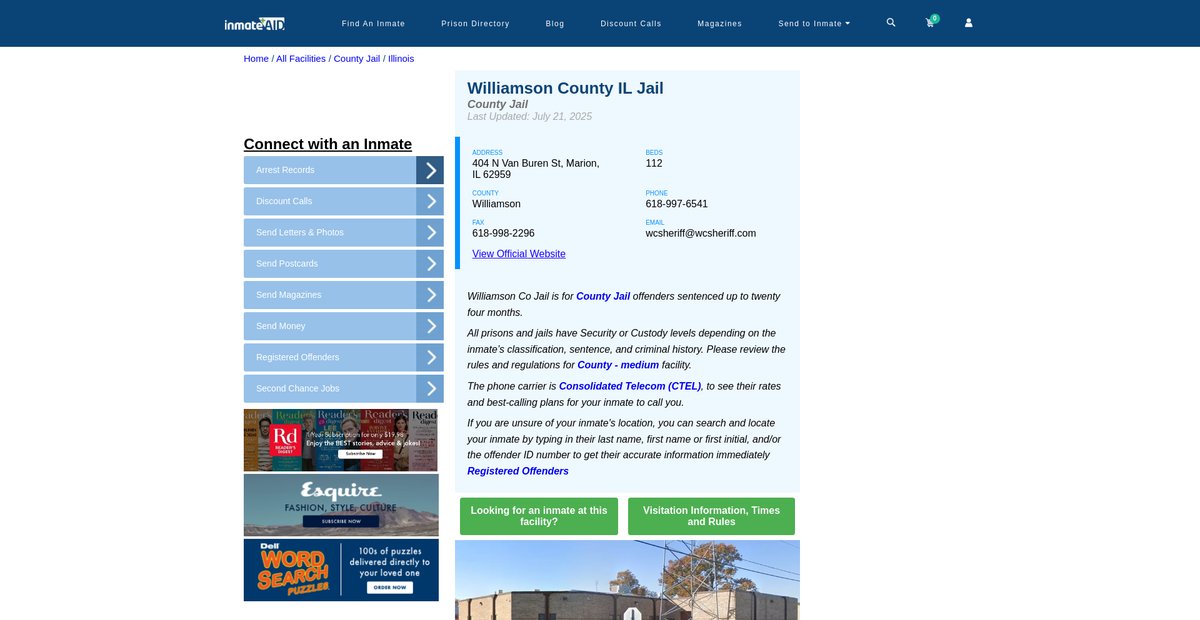 Preview of inmateaid.com