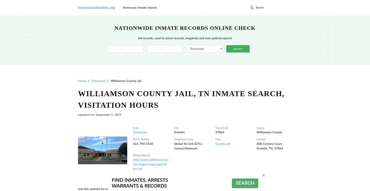 Preview of tennesseeinmates.org