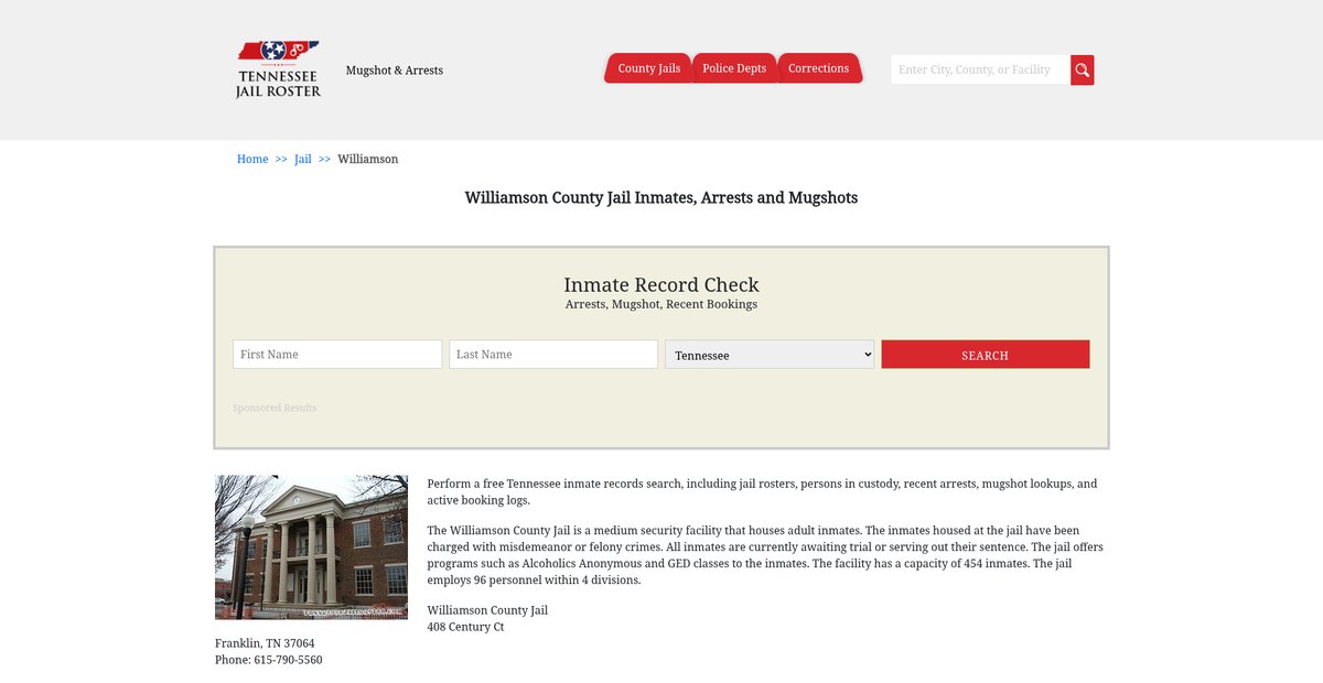 Preview of tennesseejailroster.com